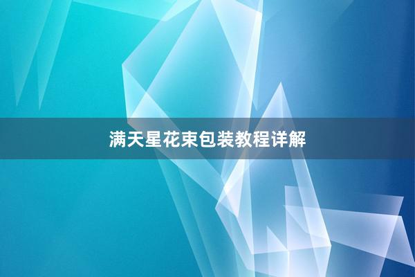 满天星花束包装教程详解